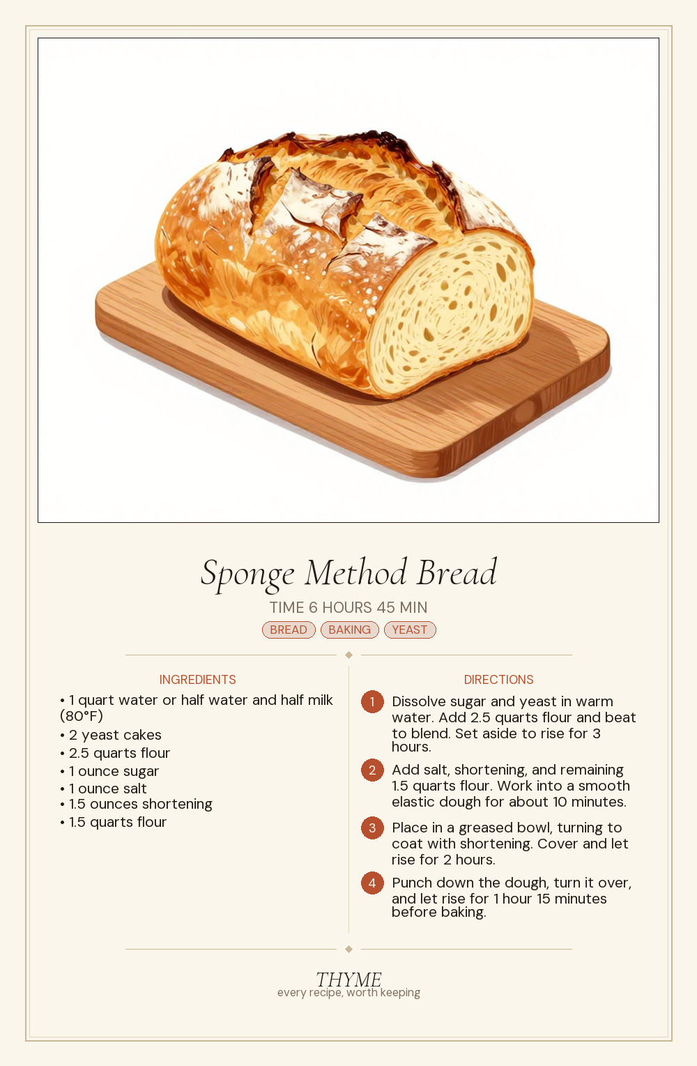 Sponge Method Bread