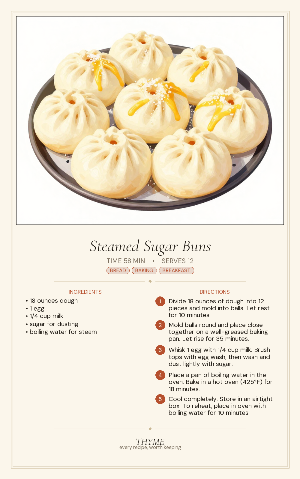 Steamed Sugar Buns