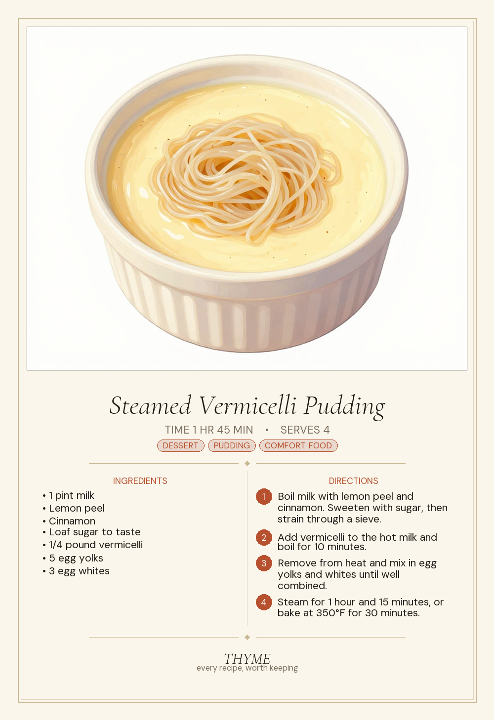Steamed Vermicelli Pudding