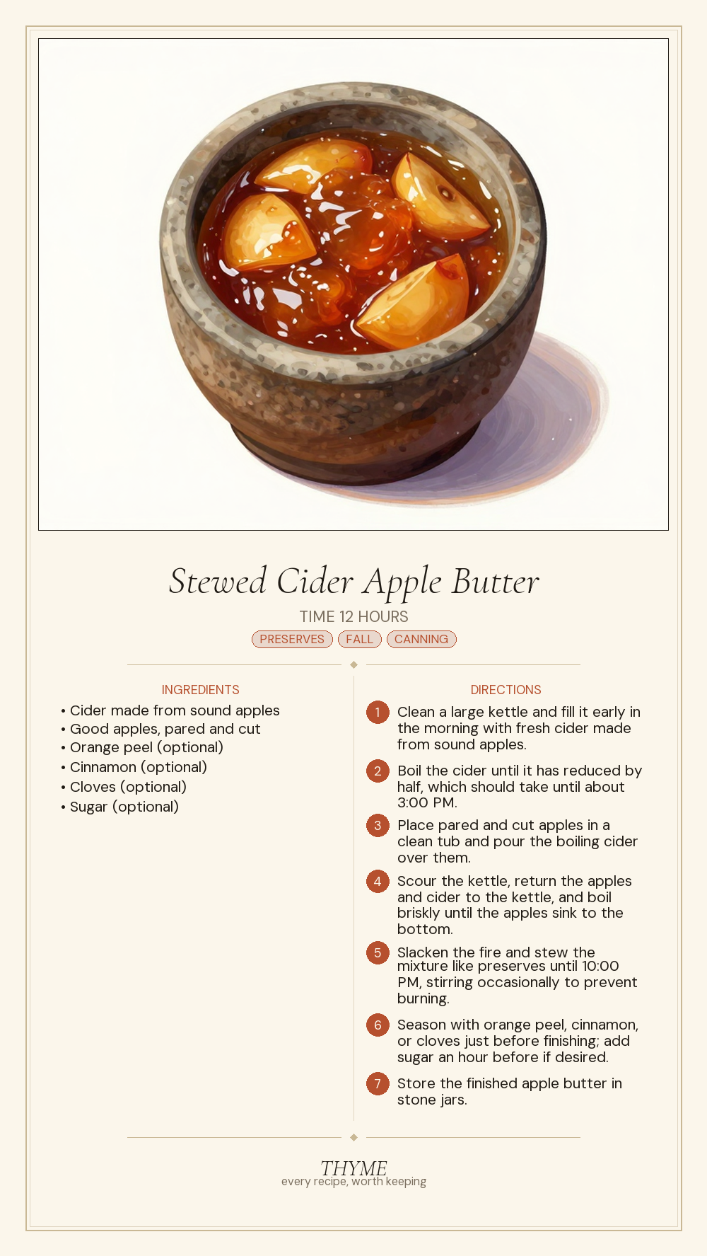 Stewed Cider Apple Butter