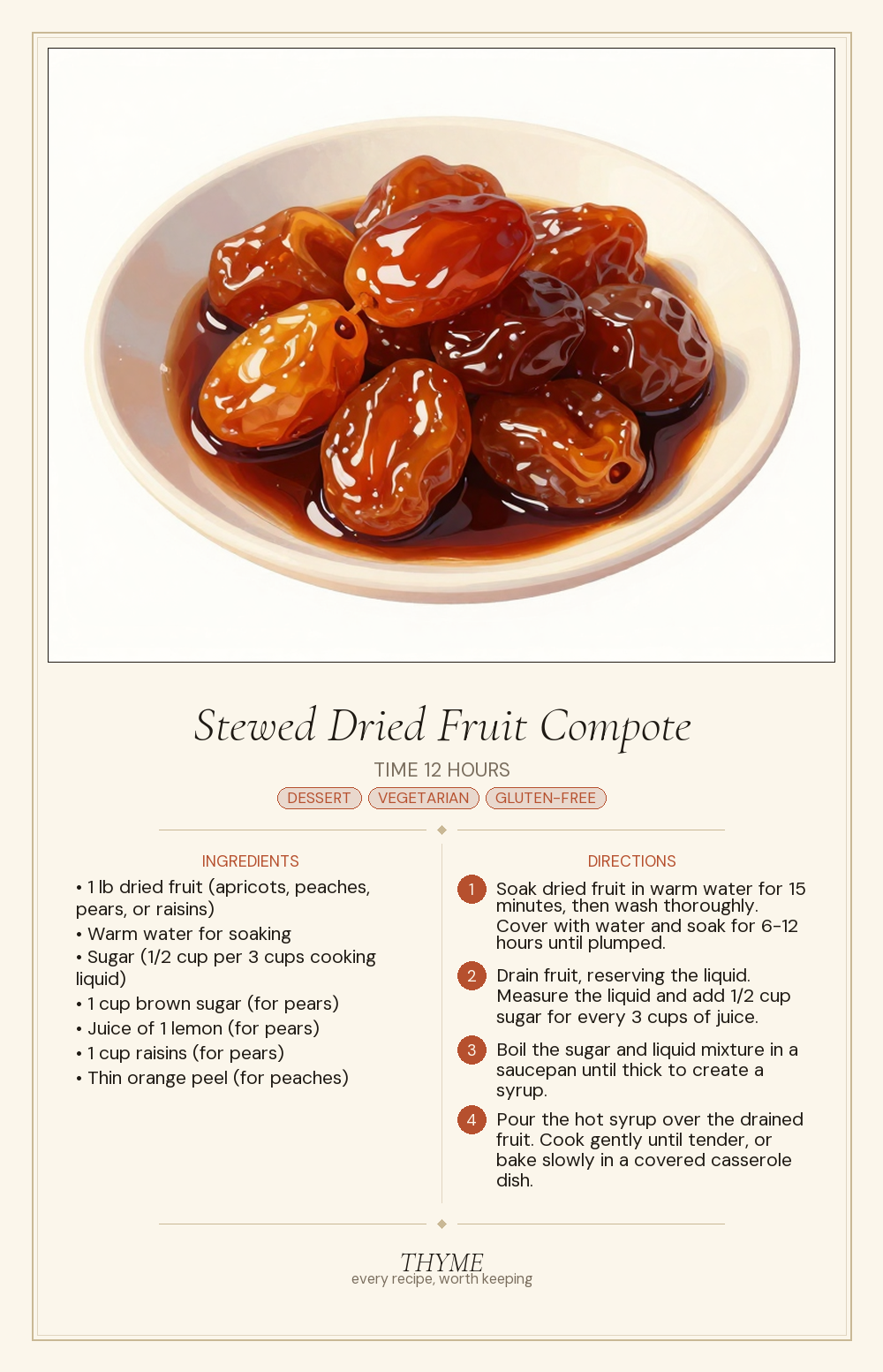 Stewed Dried Fruit Compote