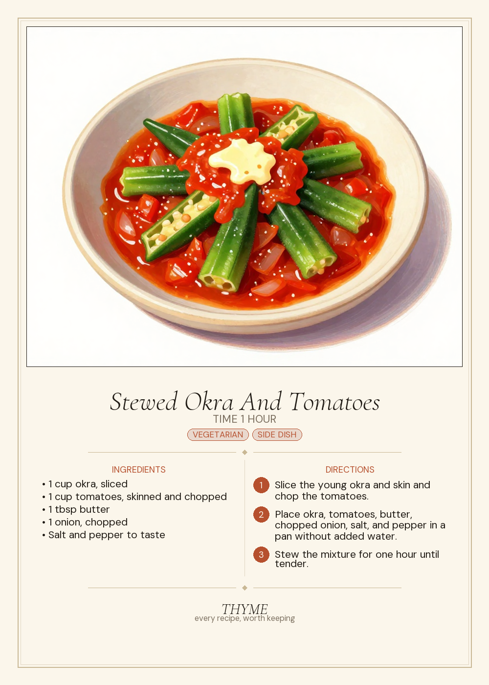 Stewed Okra And Tomatoes