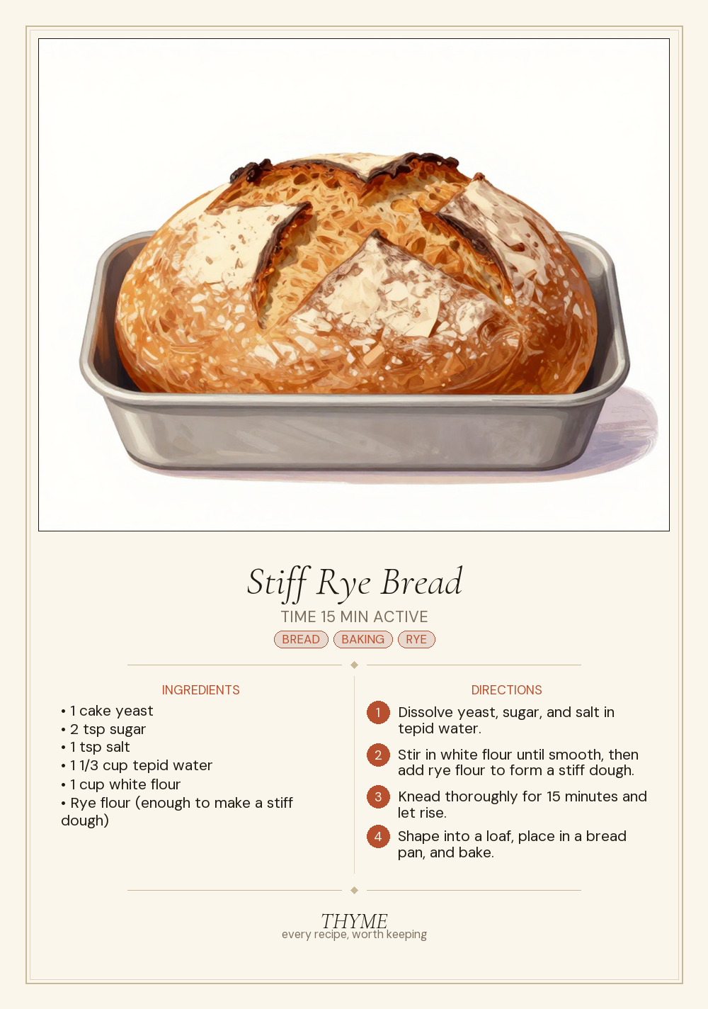 Stiff Rye Bread