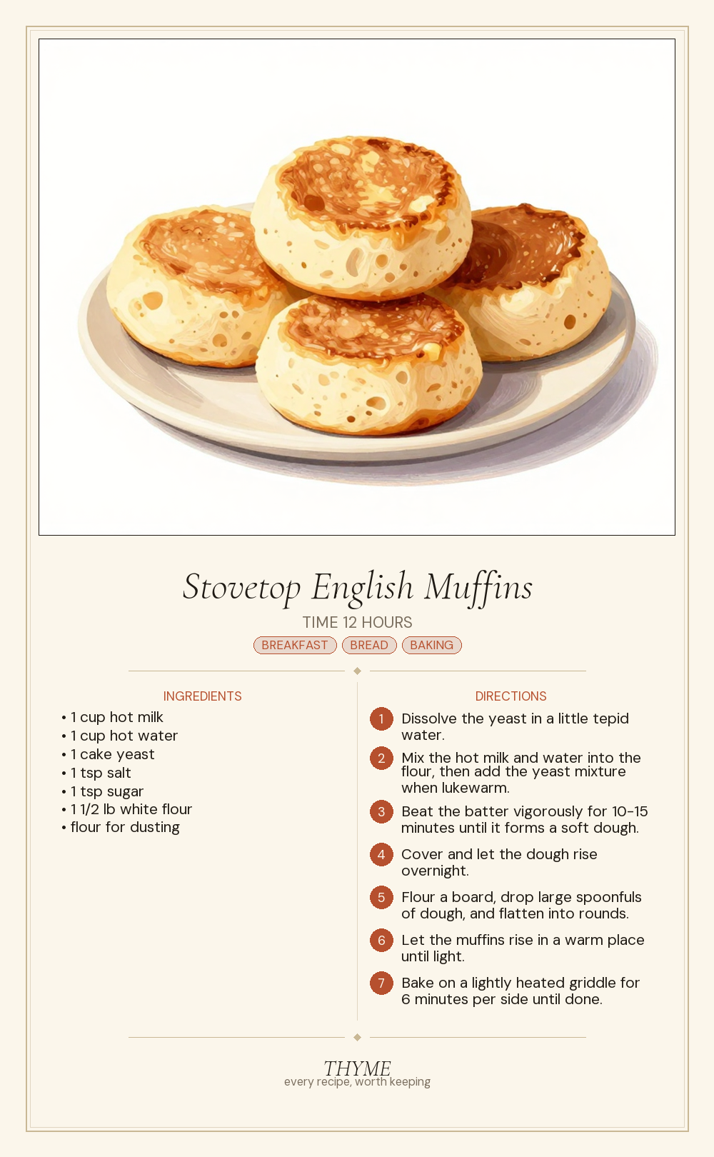 Stovetop English Muffins
