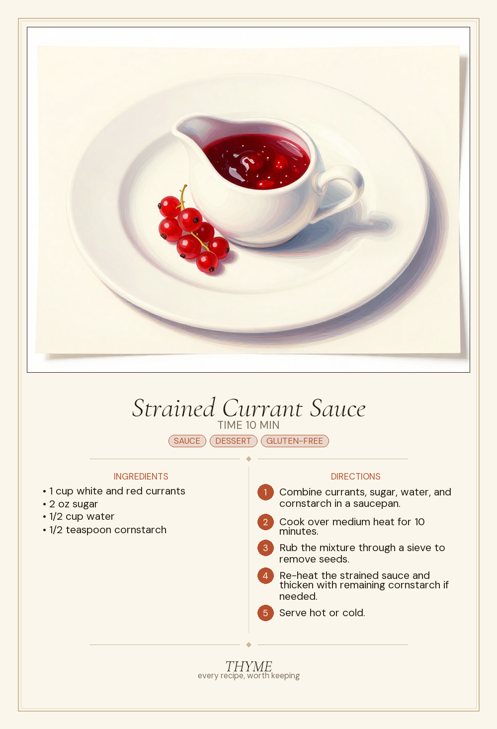 Strained Currant Sauce