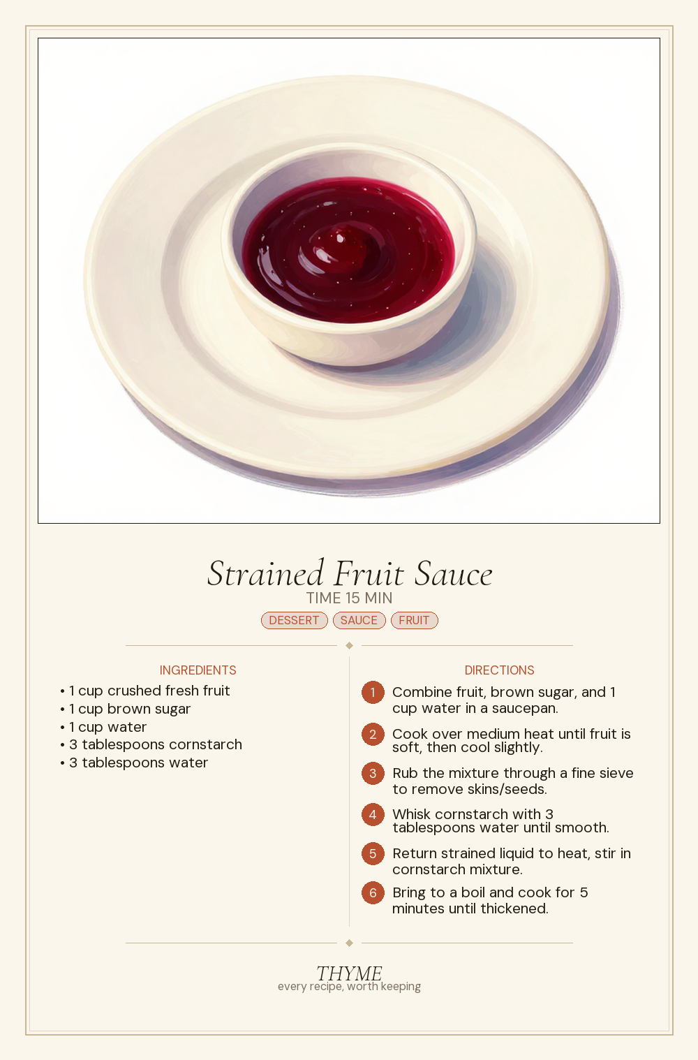 Strained Fruit Sauce