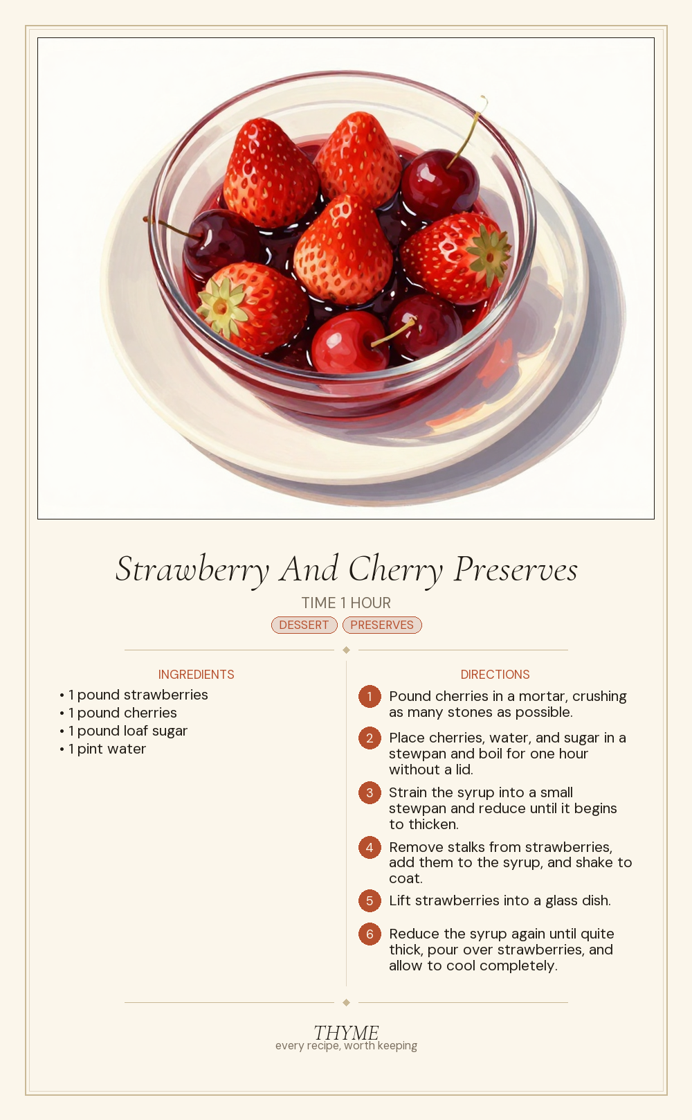Strawberry And Cherry Preserves
