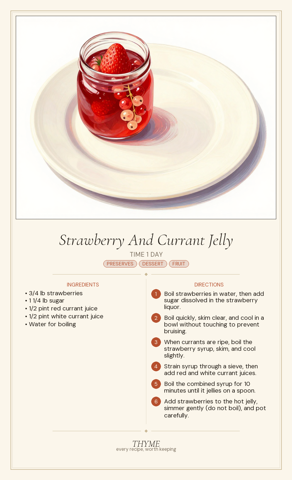 Strawberry And Currant Jelly