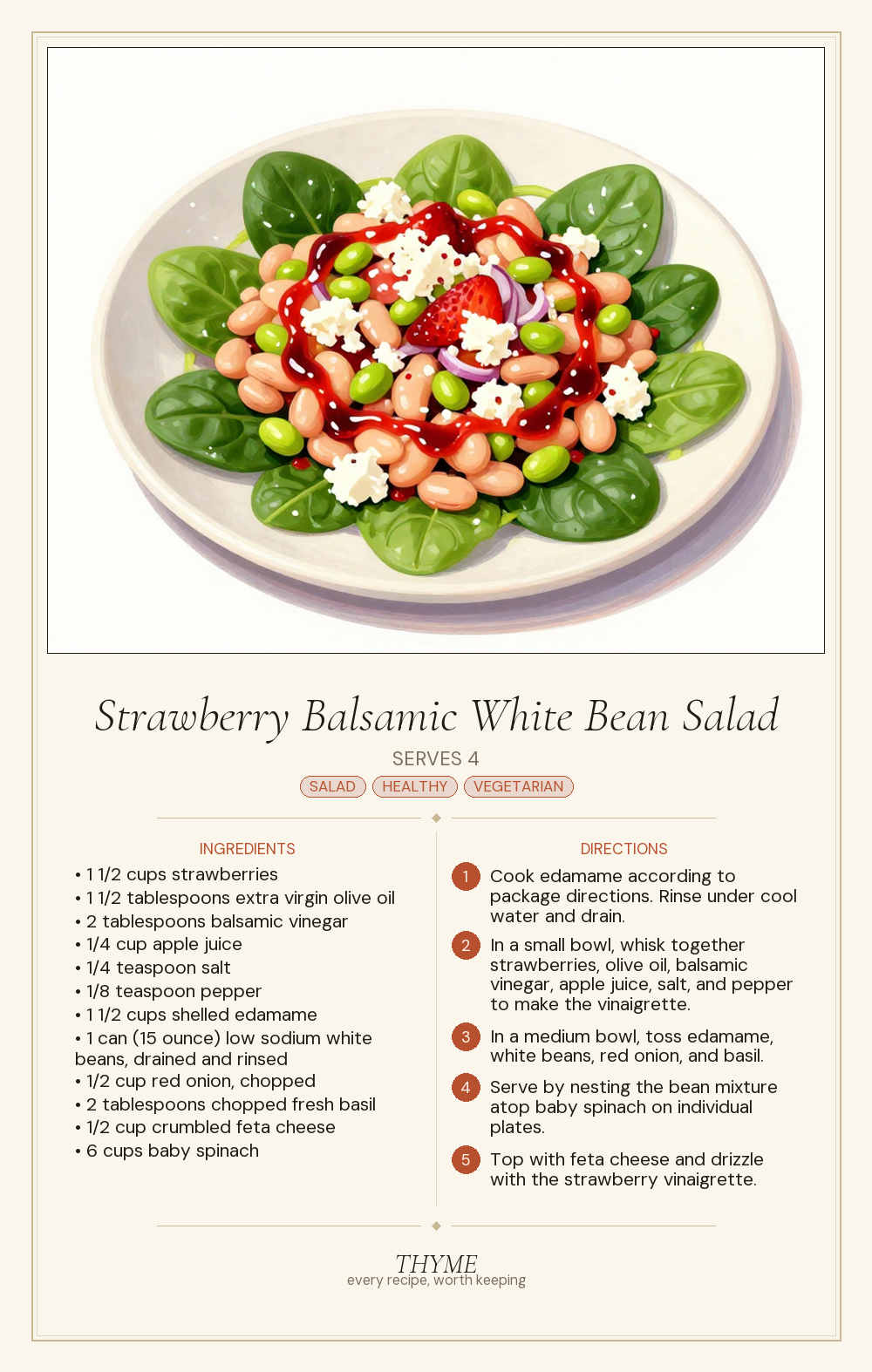 Strawberry Balsamic White Bean Salad