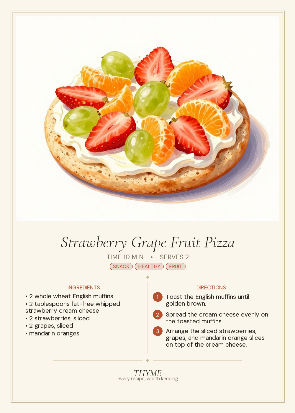 Strawberry Grape Fruit Pizza