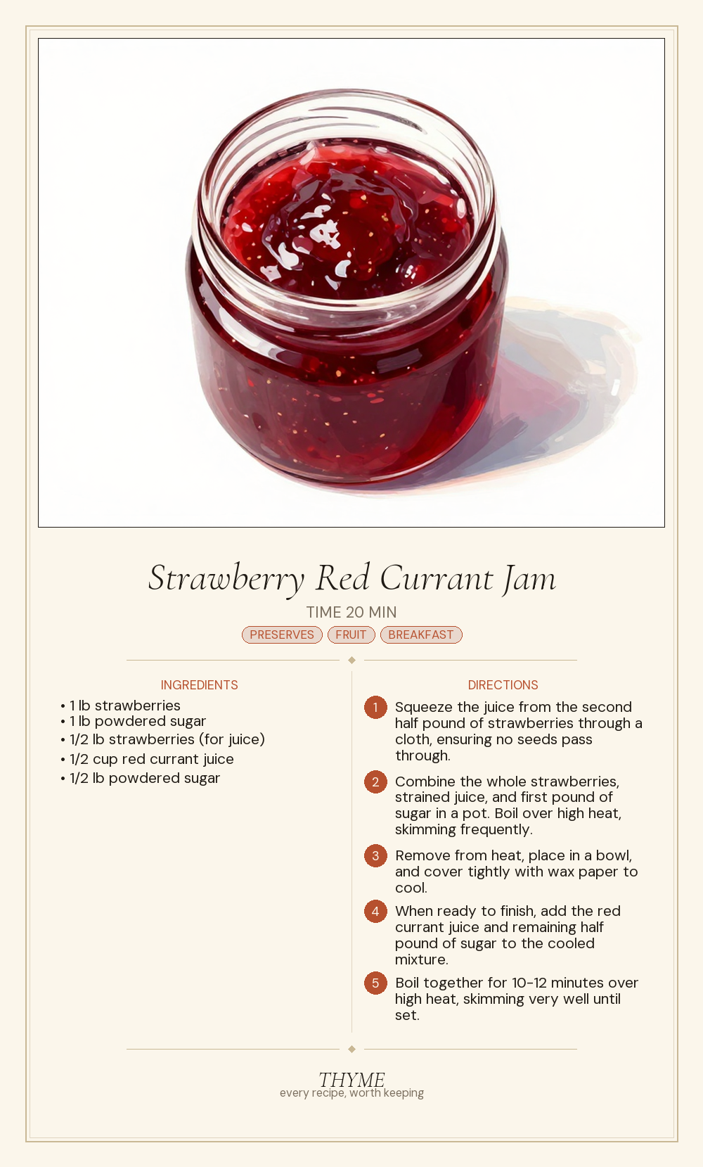 Strawberry Red Currant Jam