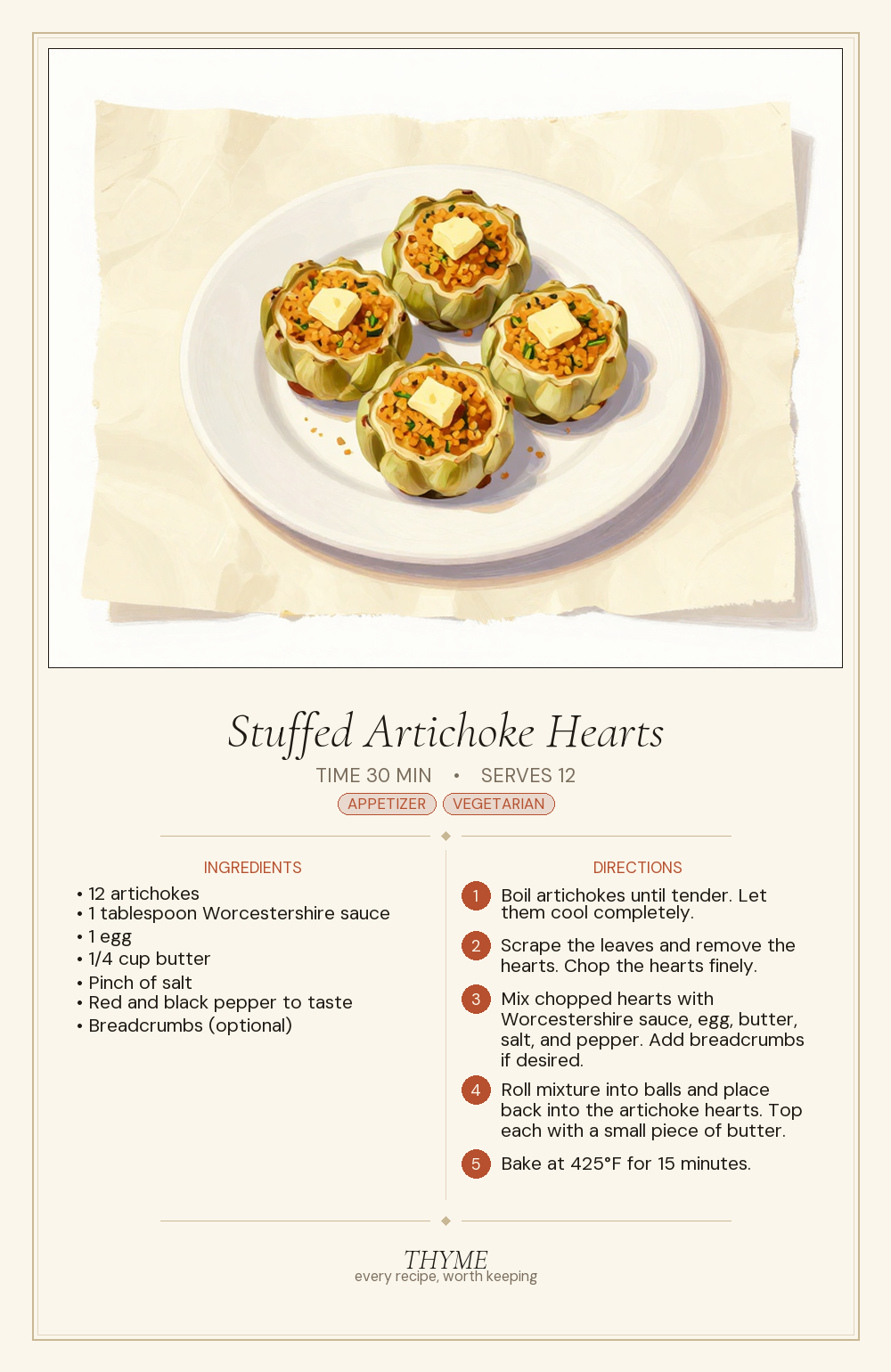 Stuffed Artichoke Hearts