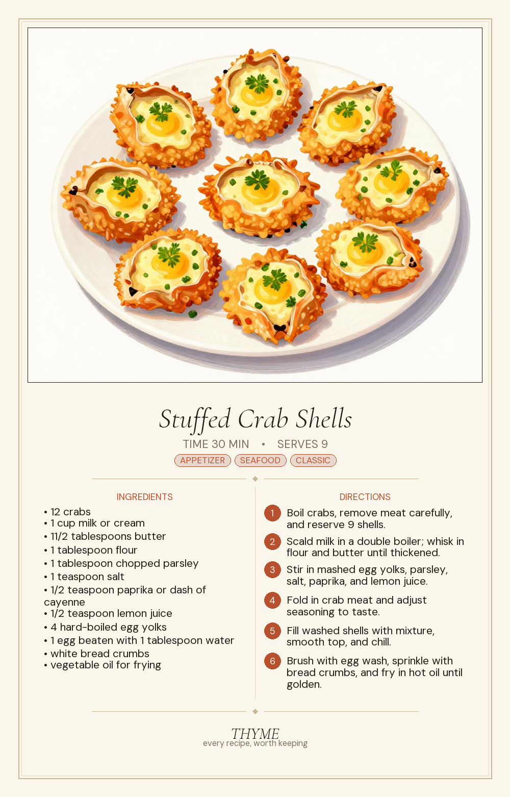 Stuffed Crab Shells