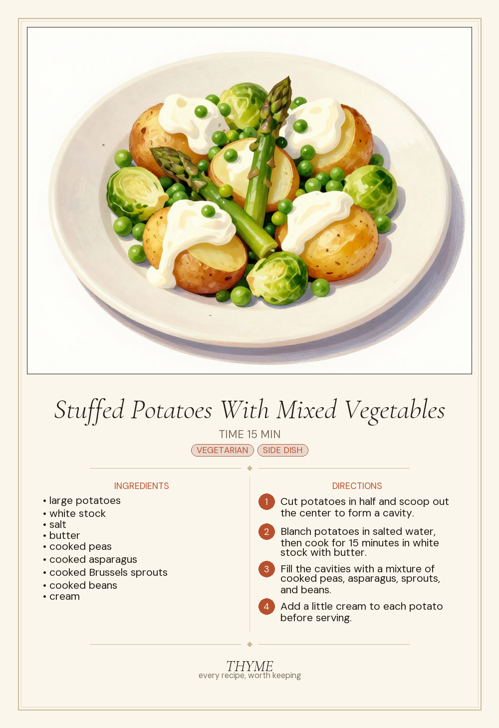 Stuffed Potatoes With Mixed Vegetables