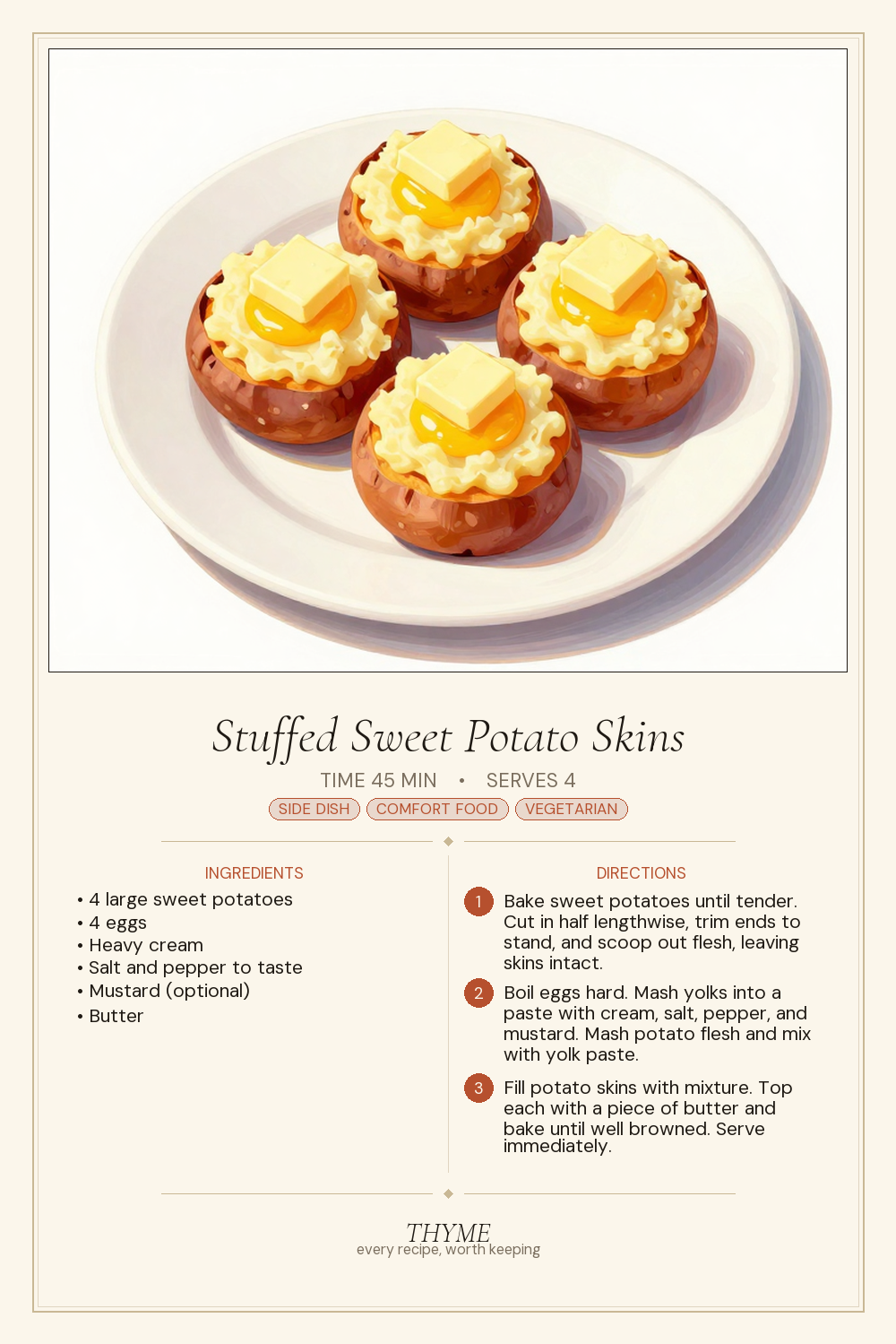 Stuffed Sweet Potato Skins