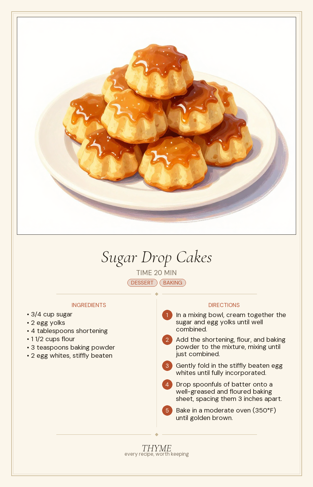 Sugar Drop Cakes
