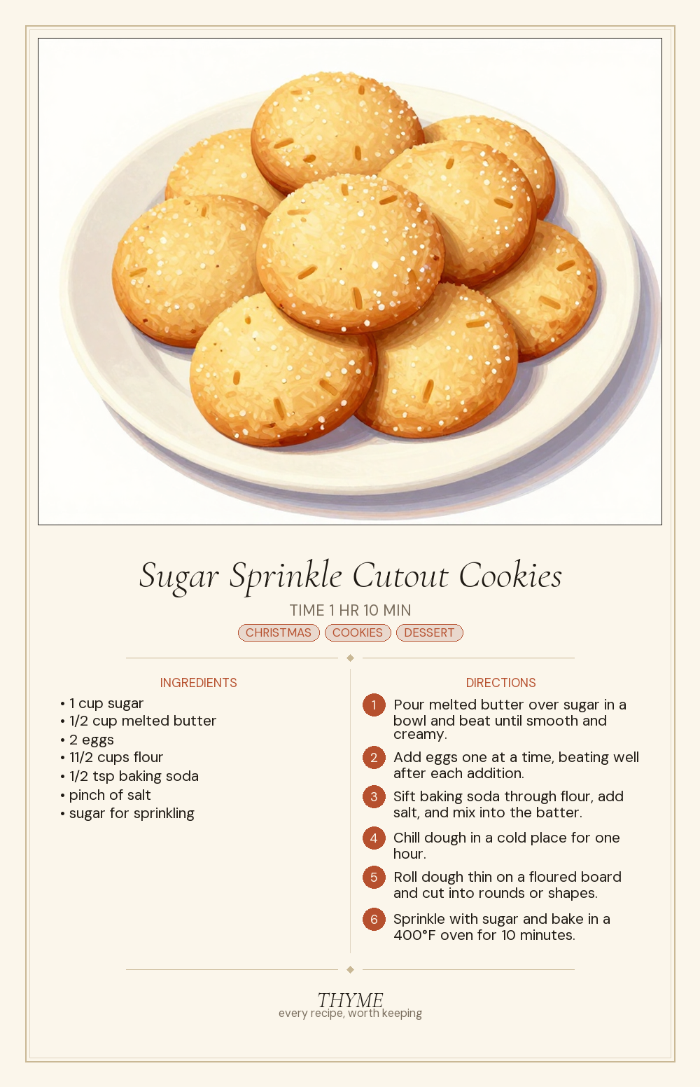 Sugar Sprinkle Cutout Cookies