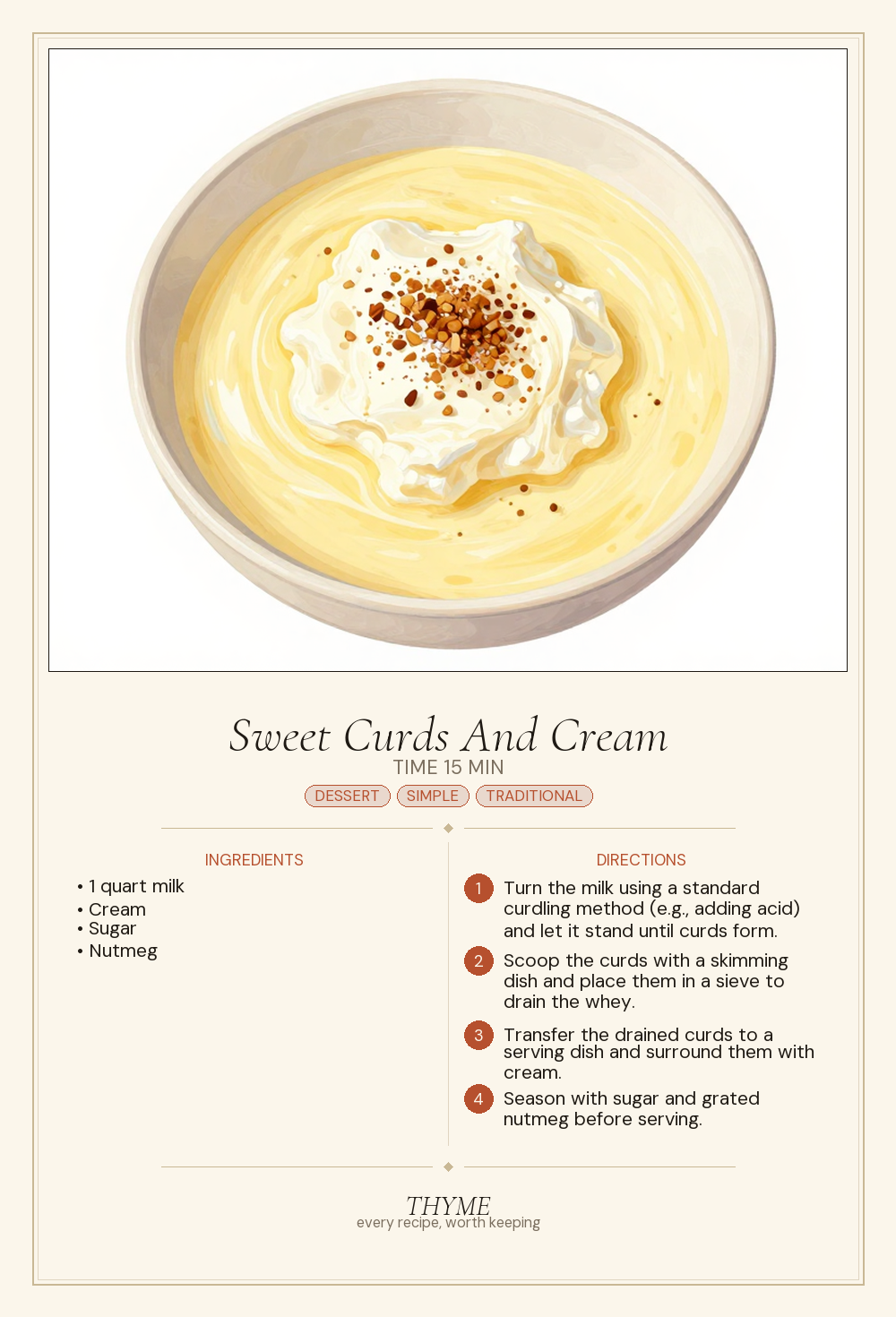 Sweet Curds And Cream