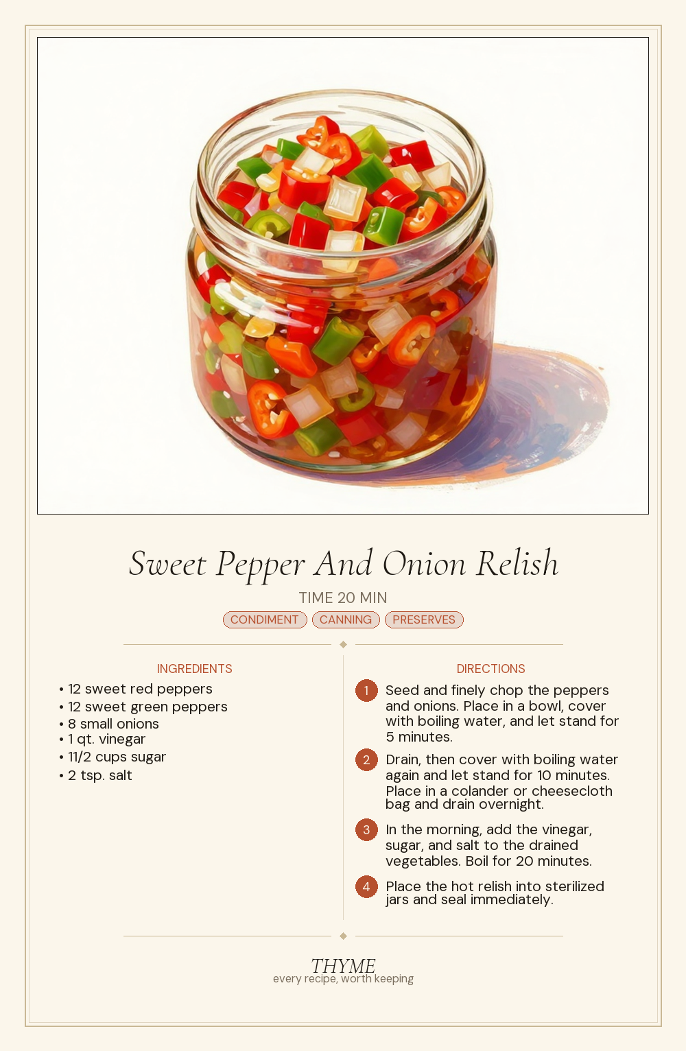 Sweet Pepper And Onion Relish