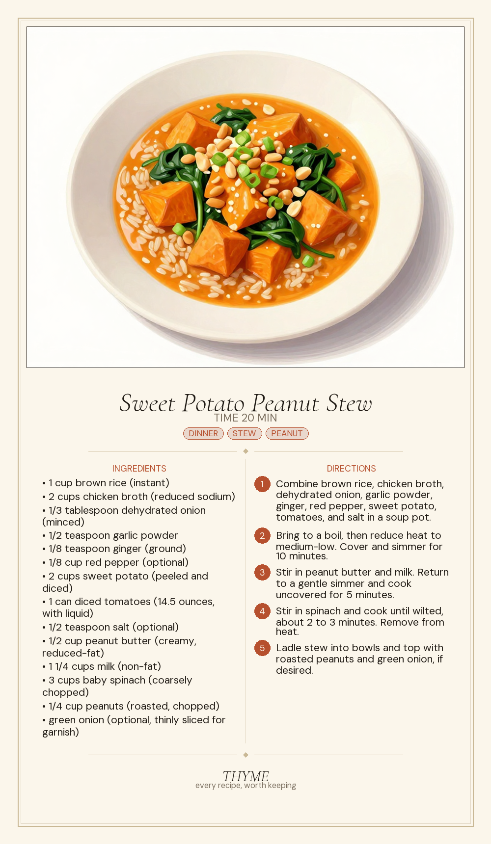 Sweet Potato Peanut Stew