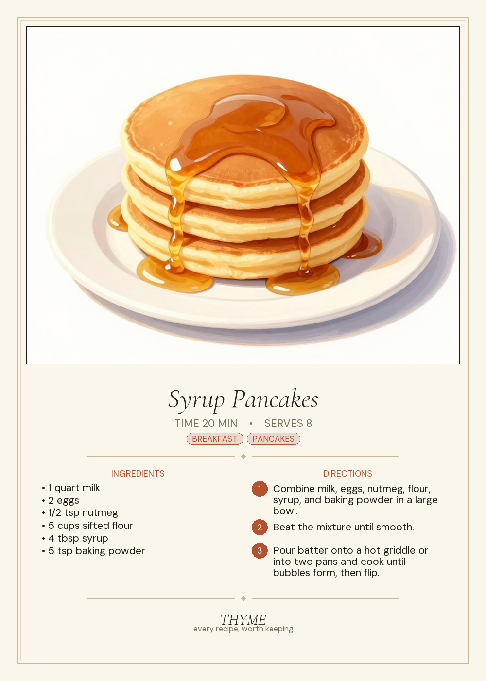 Syrup Pancakes