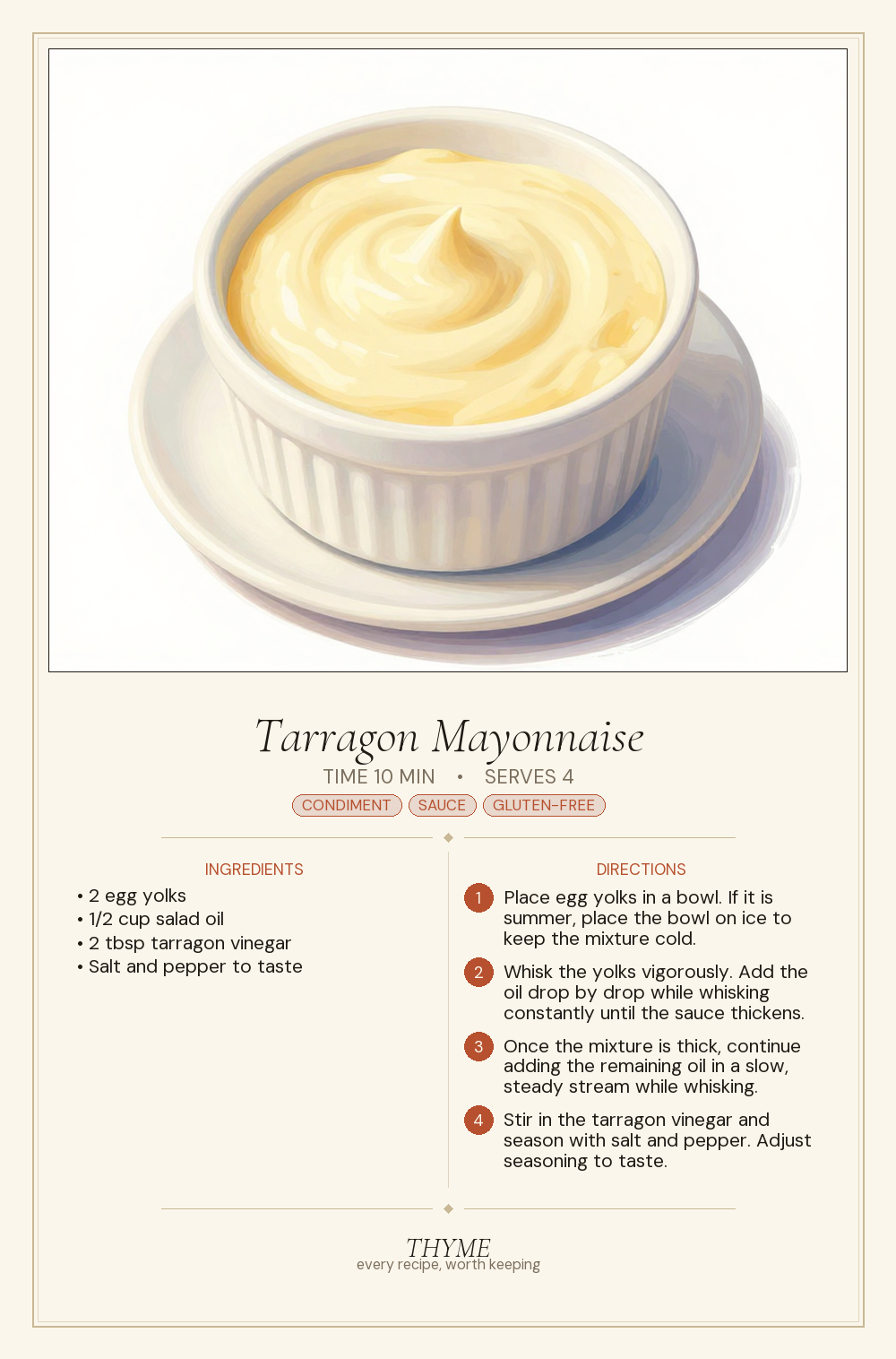 Tarragon Mayonnaise