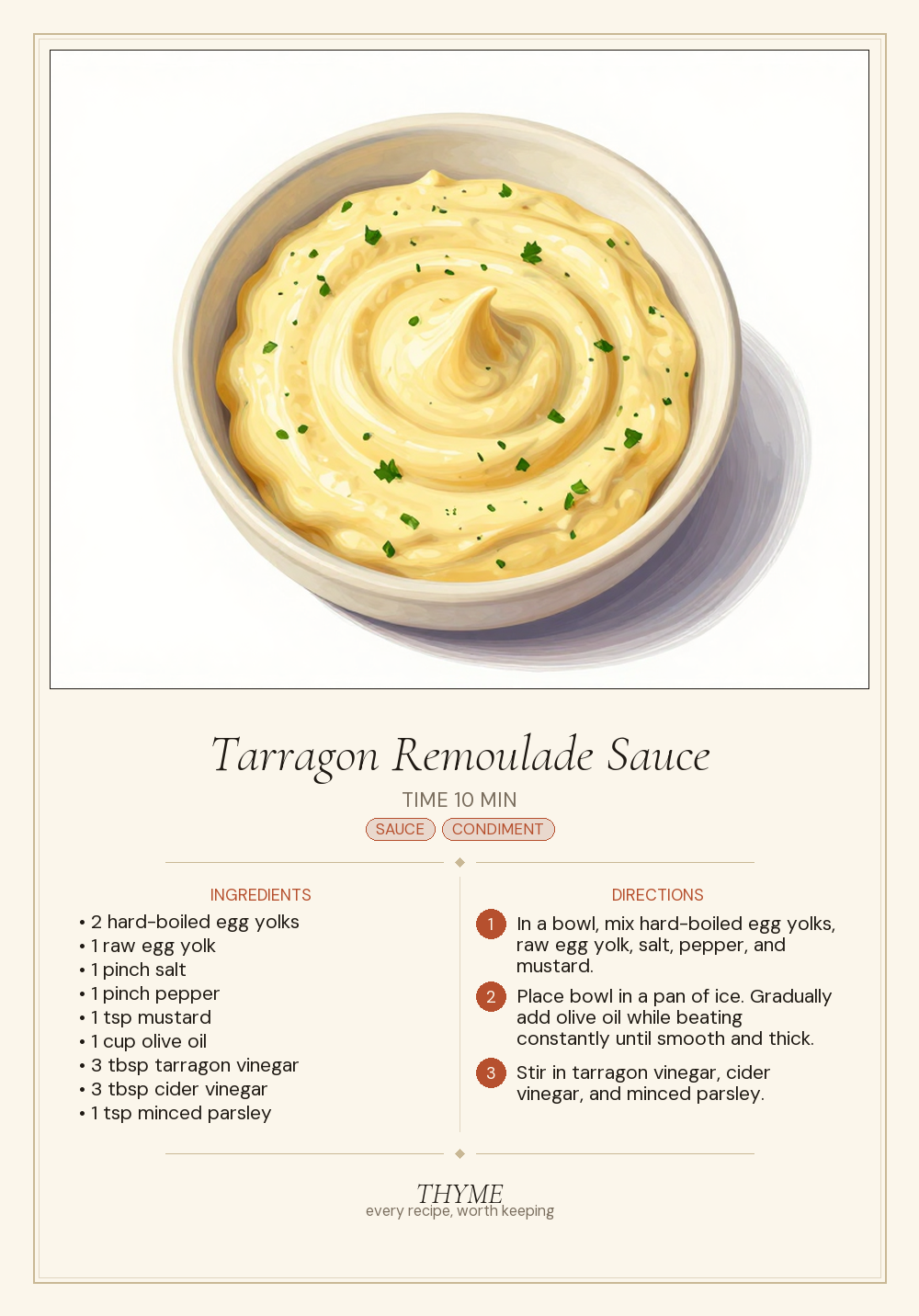 Tarragon Remoulade Sauce