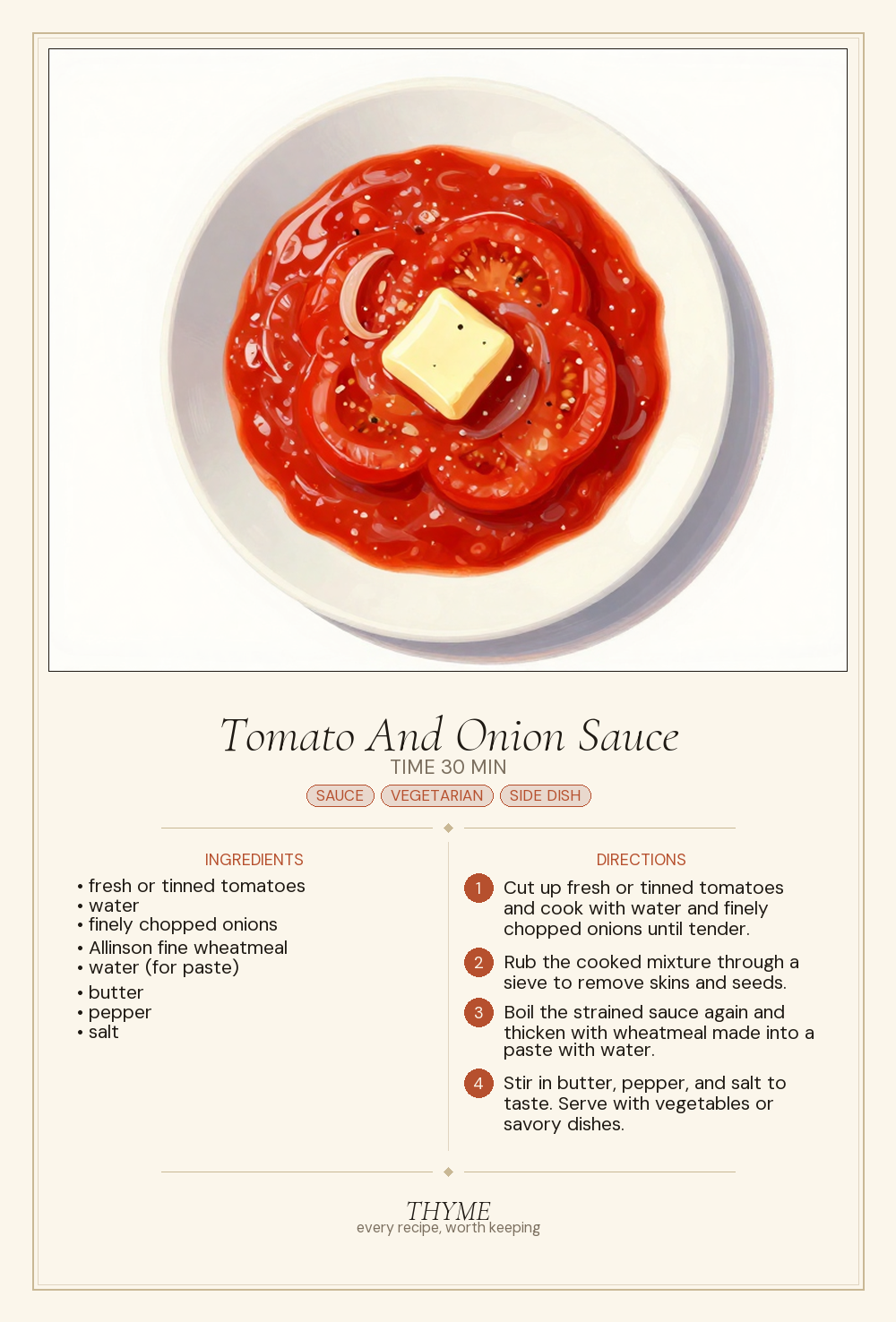 Tomato And Onion Sauce