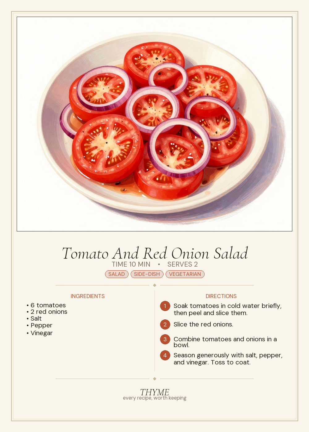 Tomato And Red Onion Salad