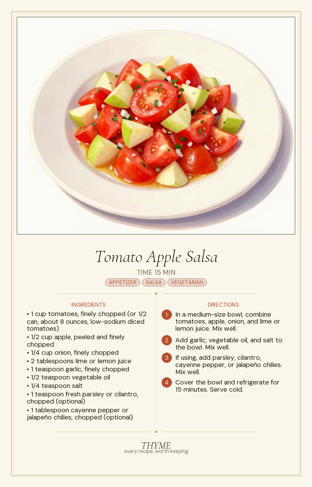 Tomato Apple Salsa