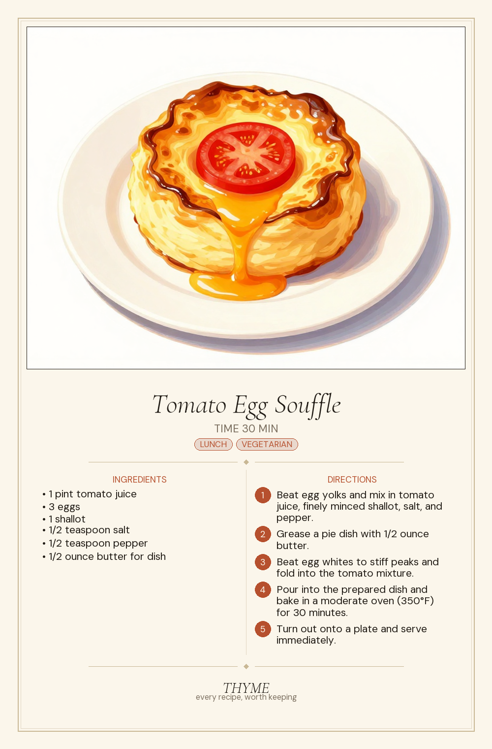 Tomato Egg Souffle