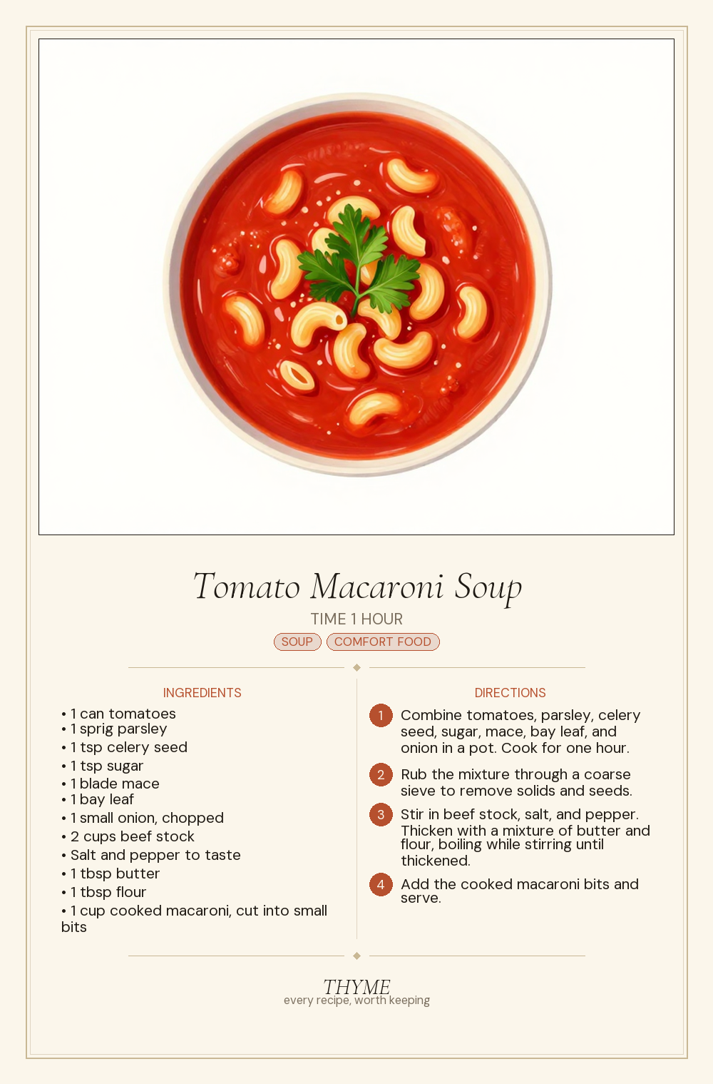 Tomato Macaroni Soup