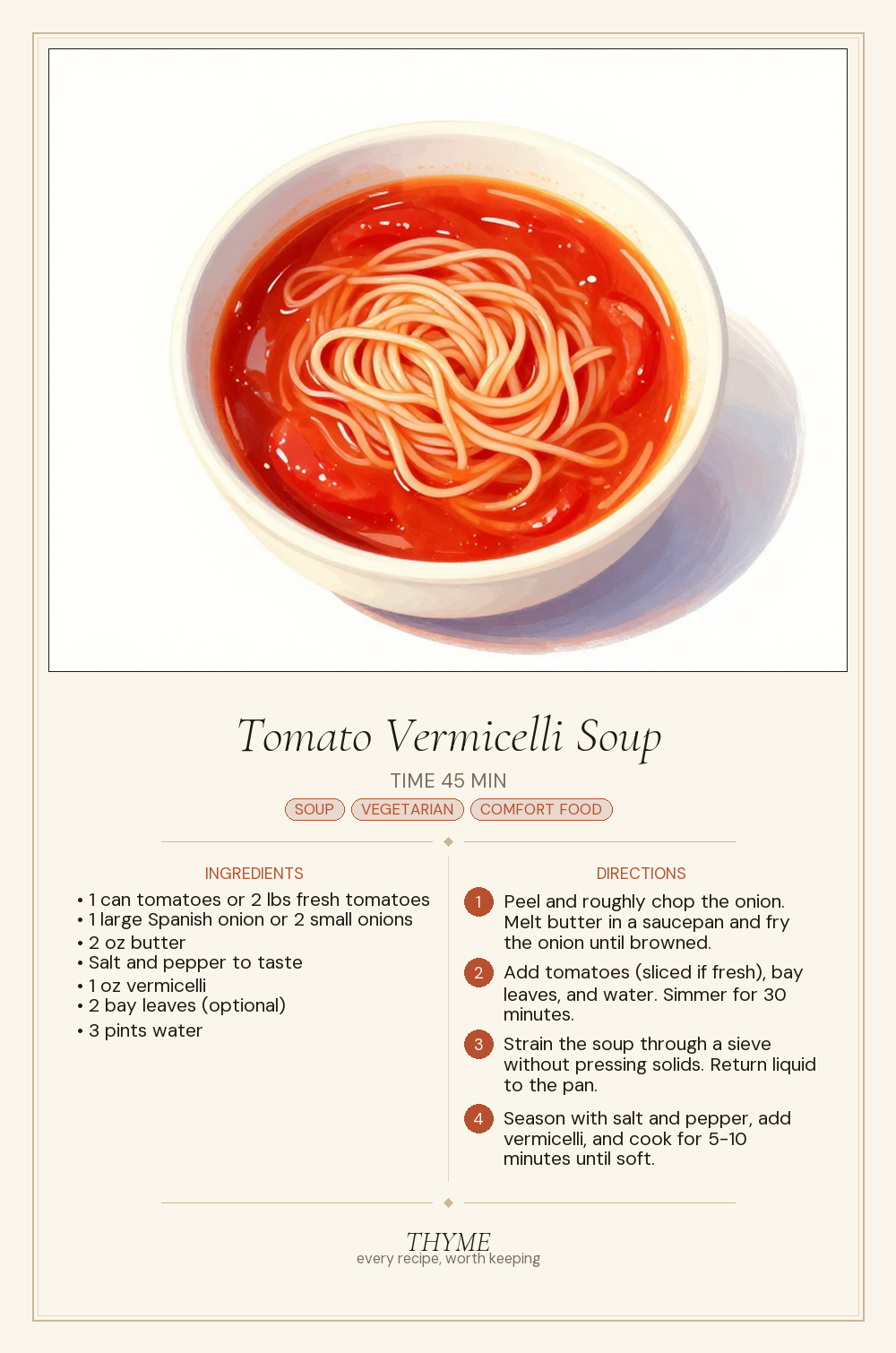 Tomato Vermicelli Soup