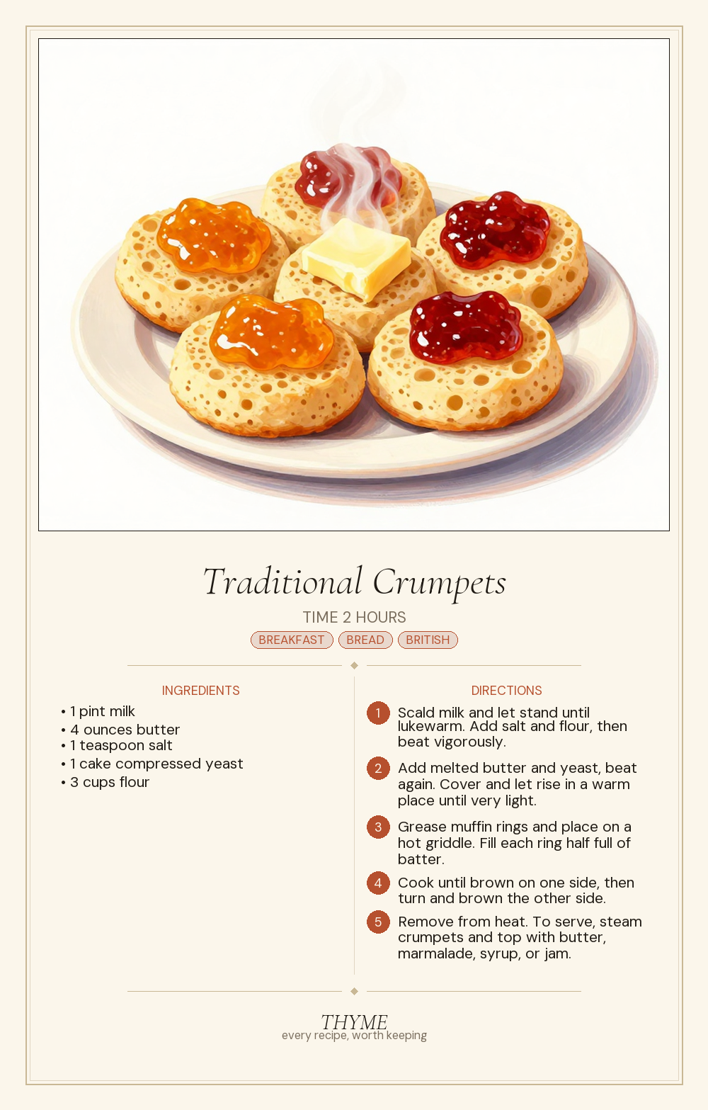 Traditional Crumpets