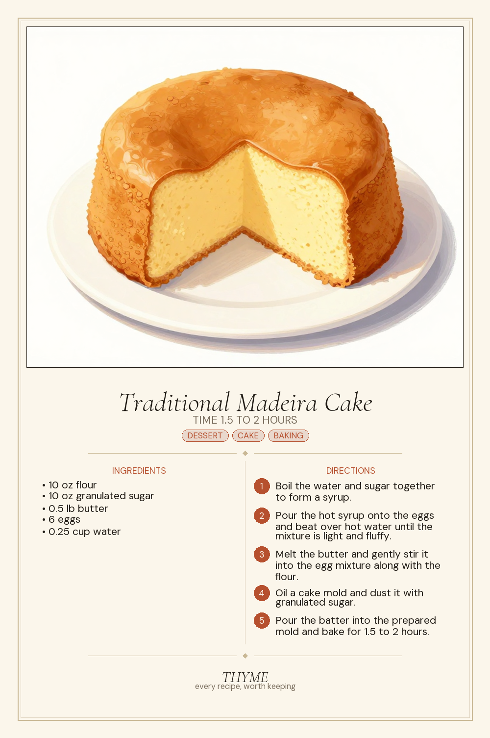 Traditional Madeira Cake