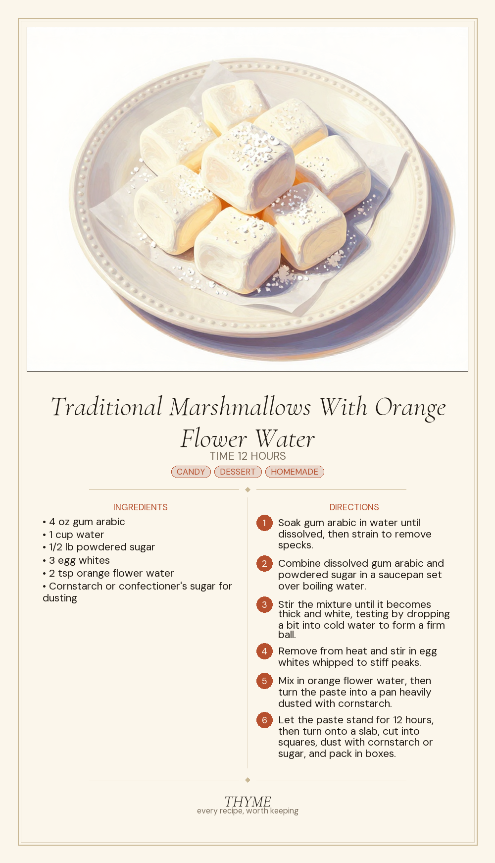 Traditional Marshmallows With Orange Flower Water
