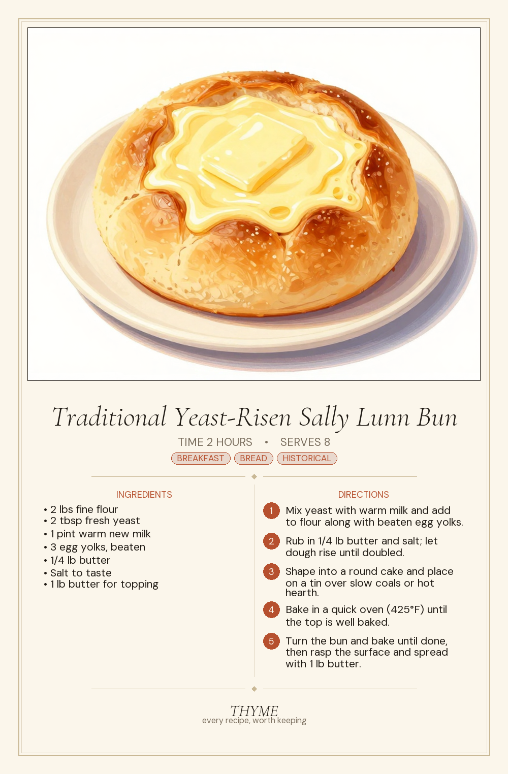 Traditional Yeast-Risen Sally Lunn Bun
