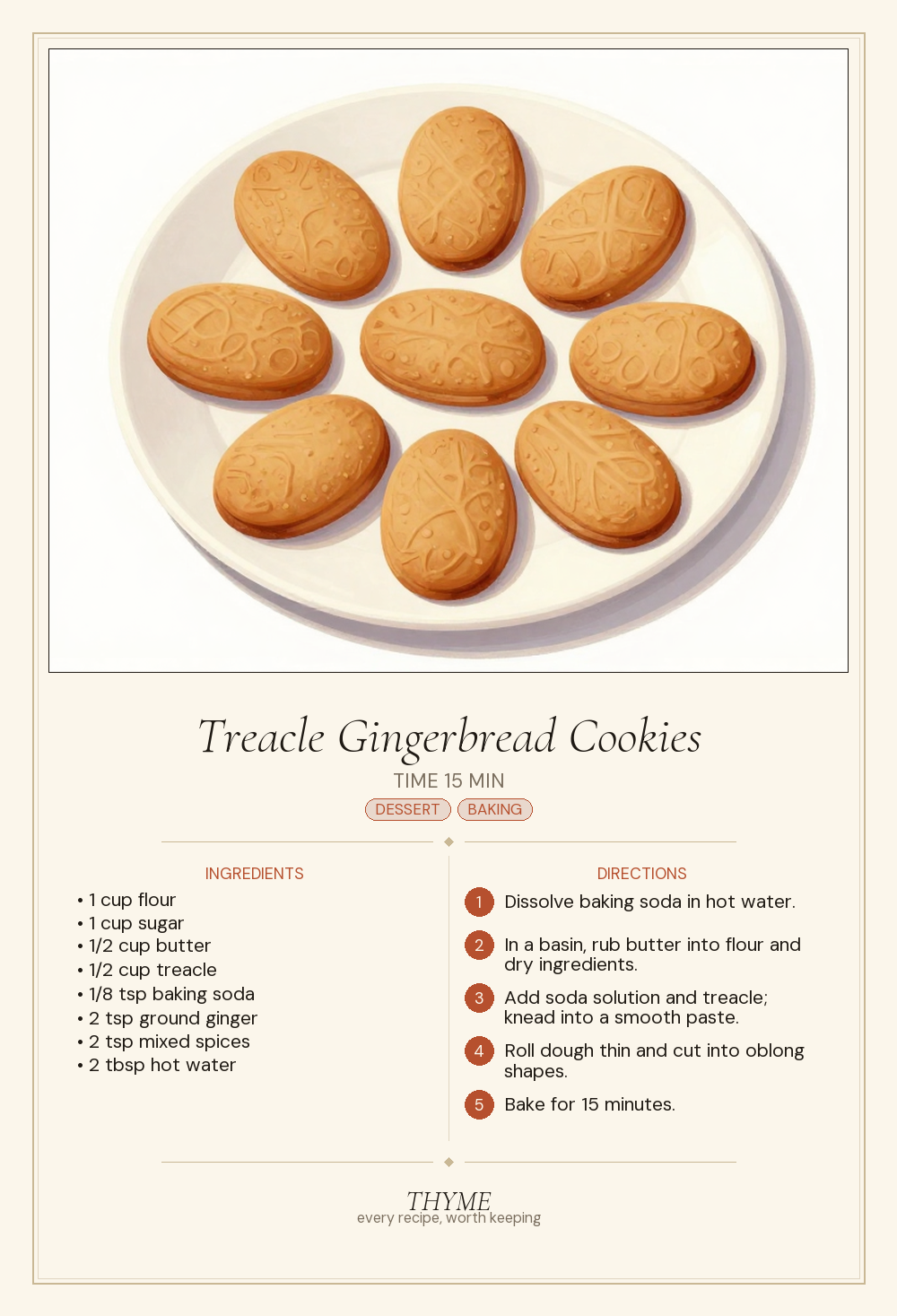 Treacle Gingerbread Cookies