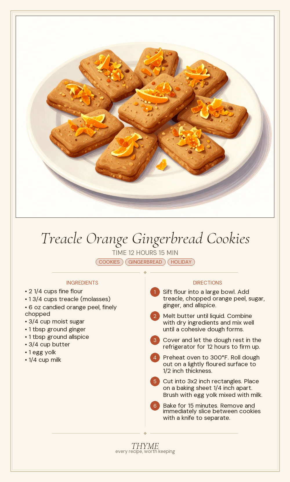 Treacle Orange Gingerbread Cookies
