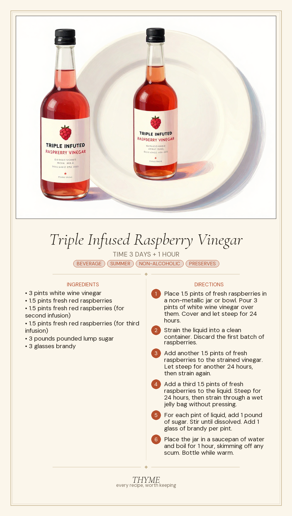 Triple Infused Raspberry Vinegar