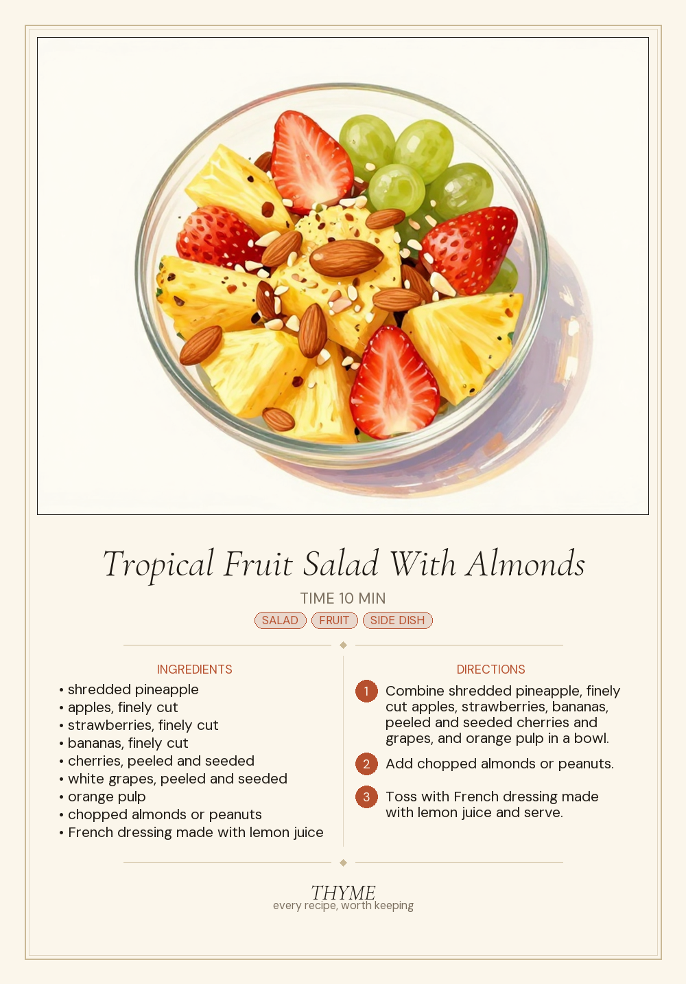 Tropical Fruit Salad With Almonds