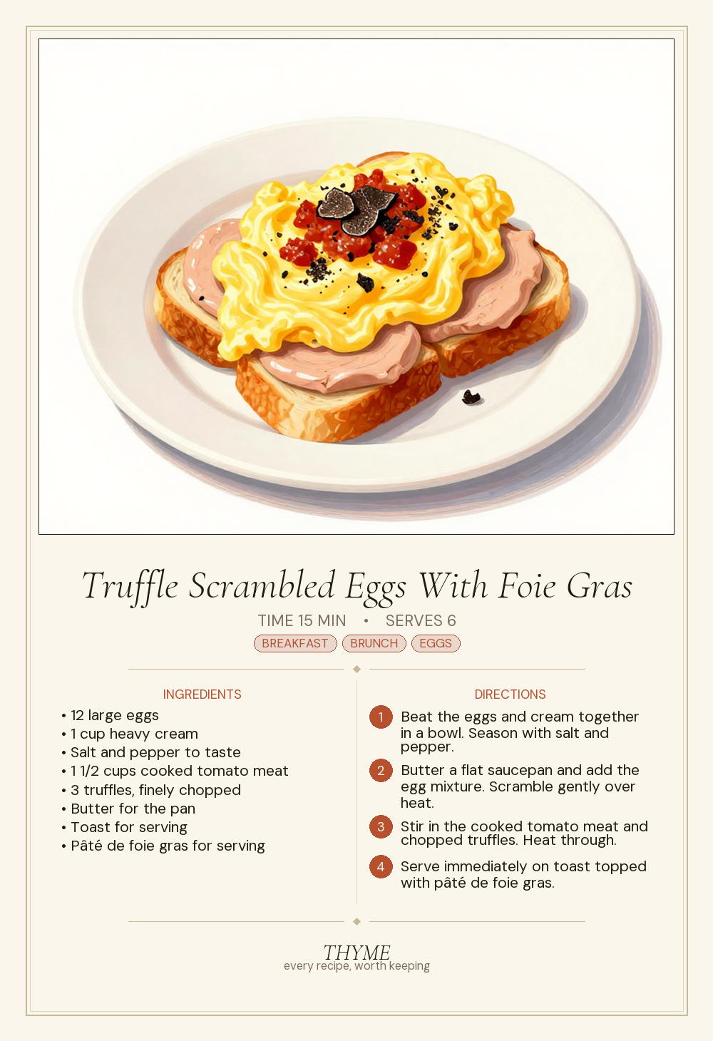 Truffle Scrambled Eggs With Foie Gras