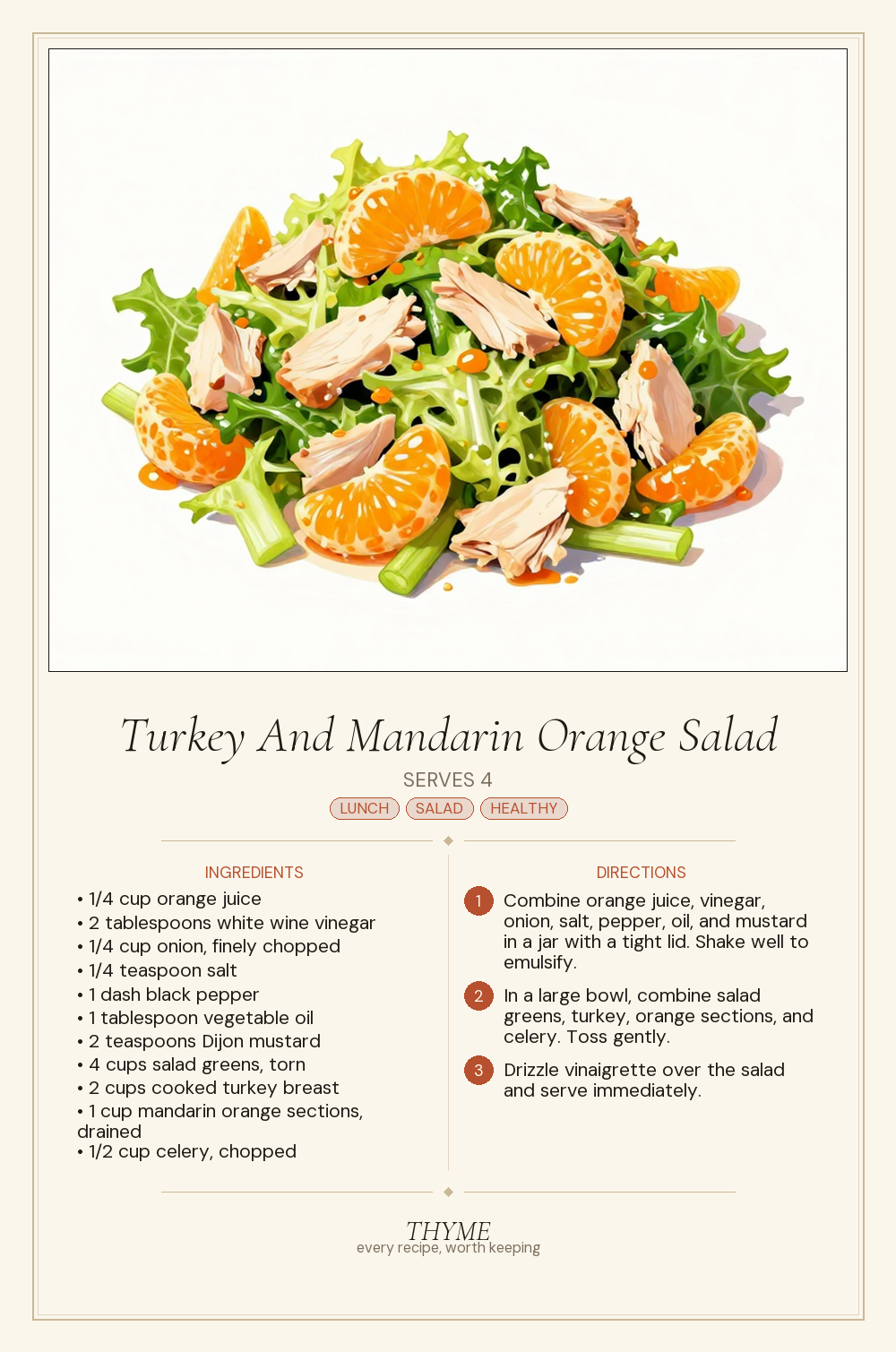 Turkey And Mandarin Orange Salad