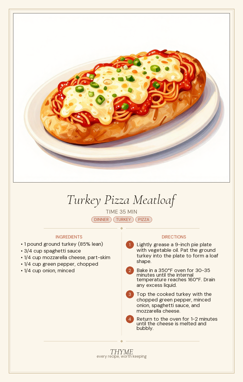 Turkey Pizza Meatloaf
