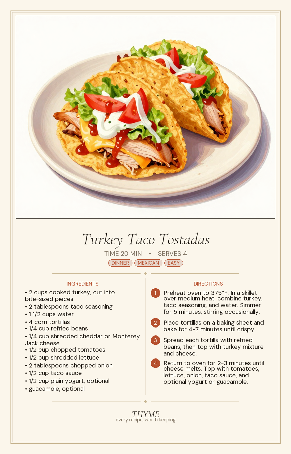 Turkey Taco Tostadas