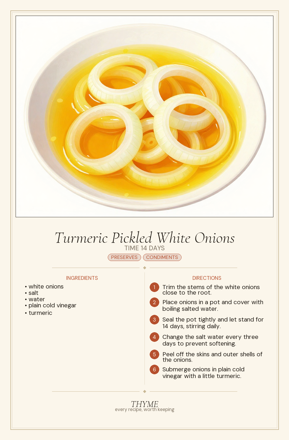 Turmeric Pickled White Onions