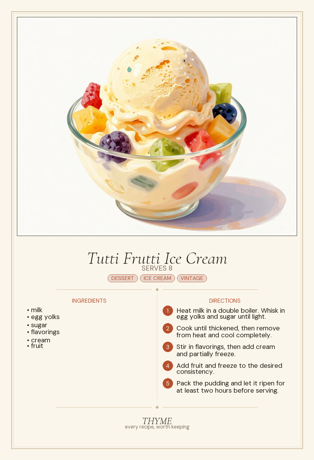 Tutti Frutti Ice Cream