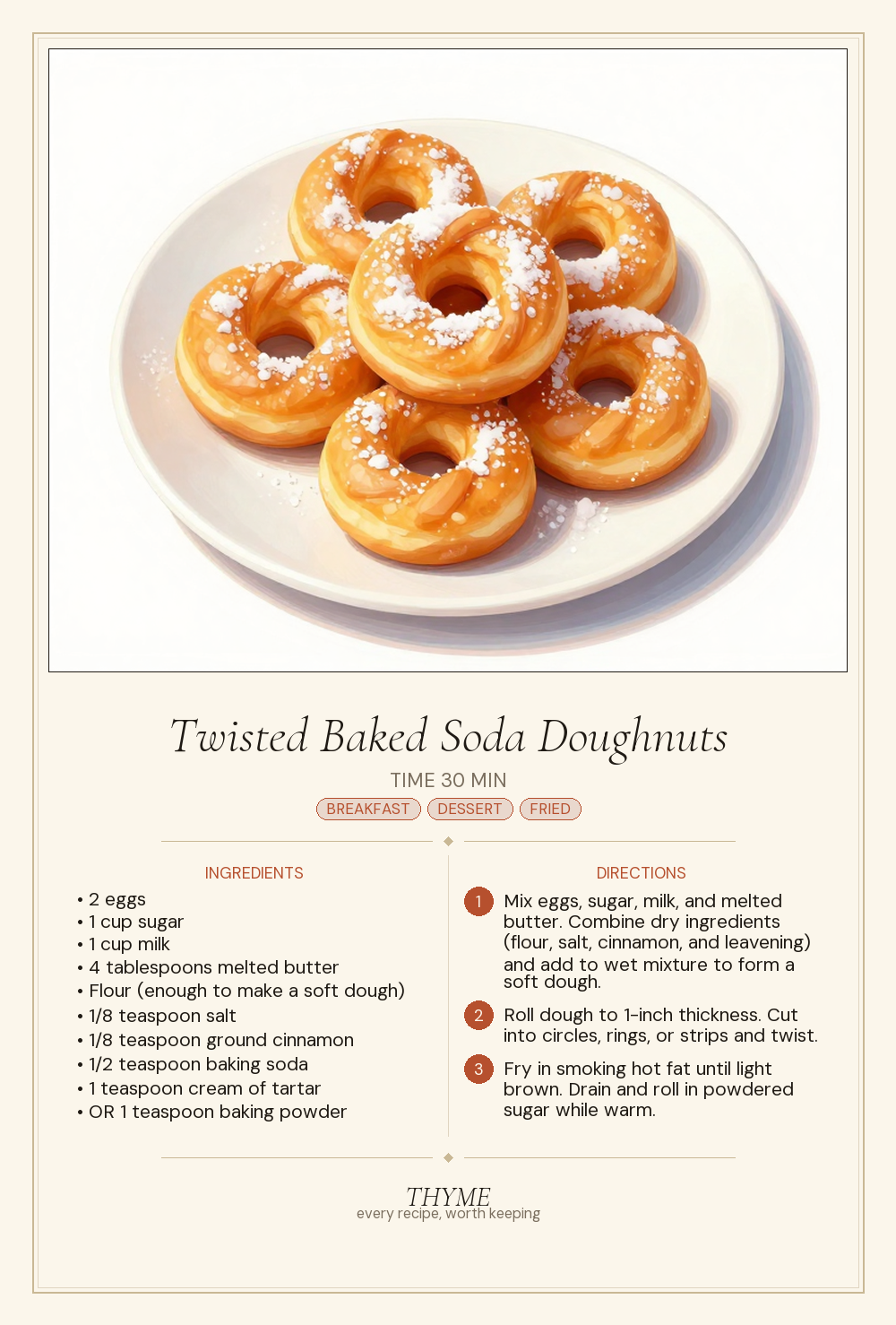 Twisted Baked Soda Doughnuts