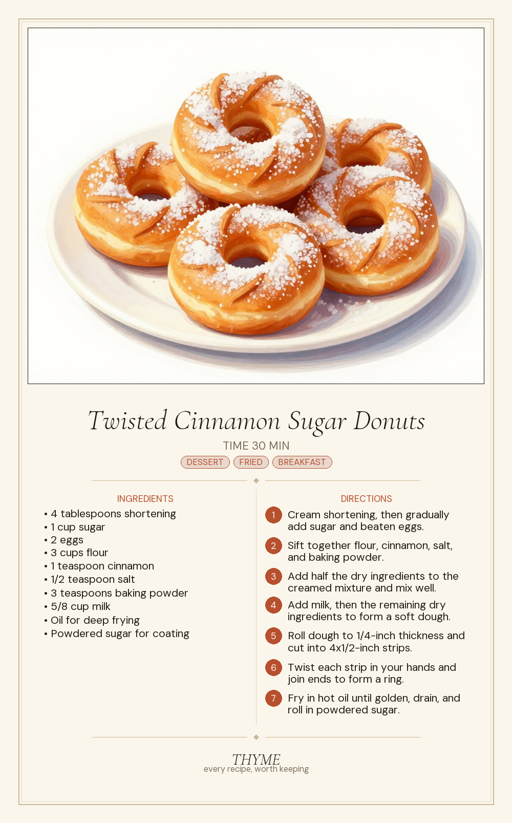 Twisted Cinnamon Sugar Donuts