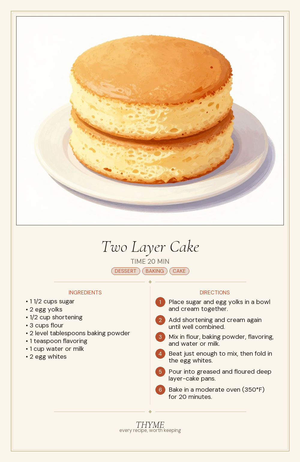Two Layer Cake